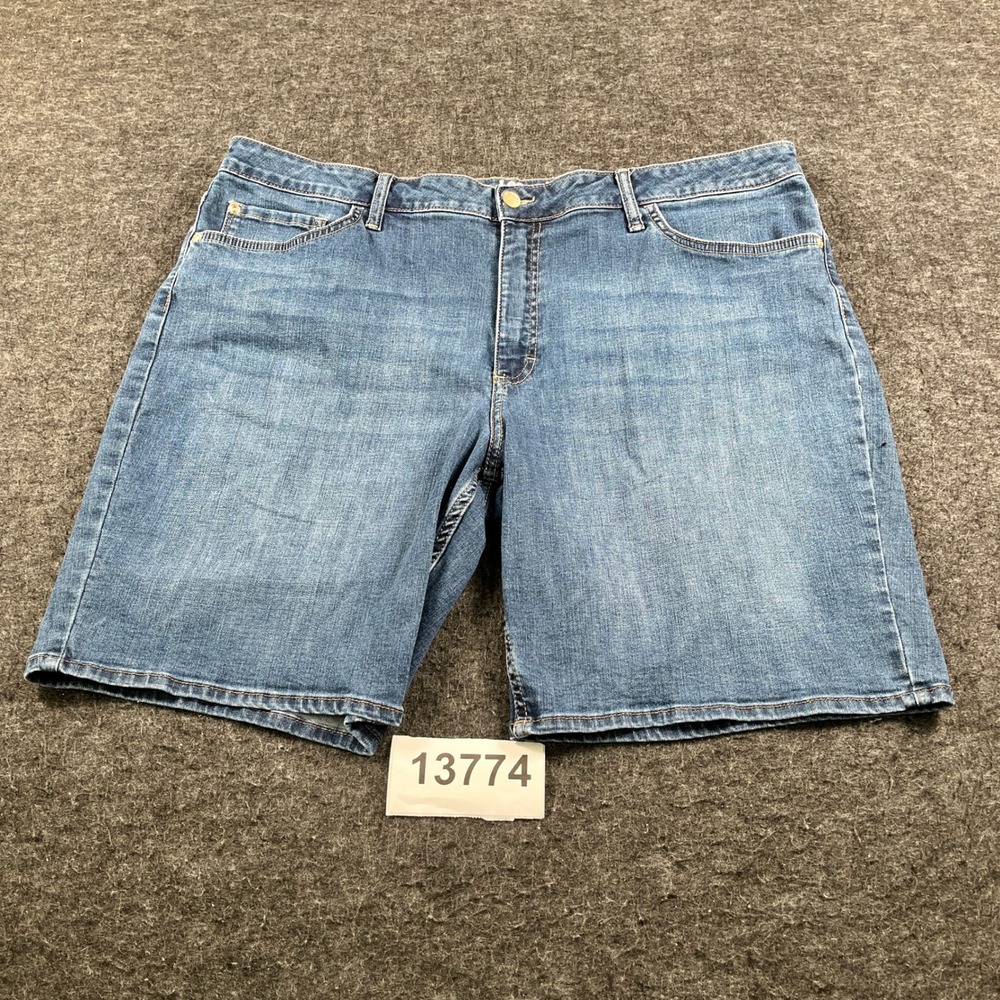 Lee Riders Bermuda Shorts Womens 22M Blue Denim Cotton Stretch Mid Rise Outdoor